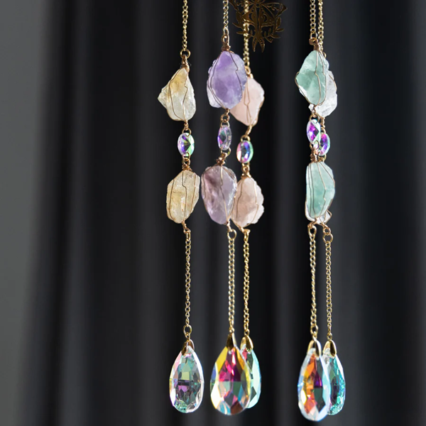 Cleopatra's Jewels: Multi Crystal Suncatcher - Gold